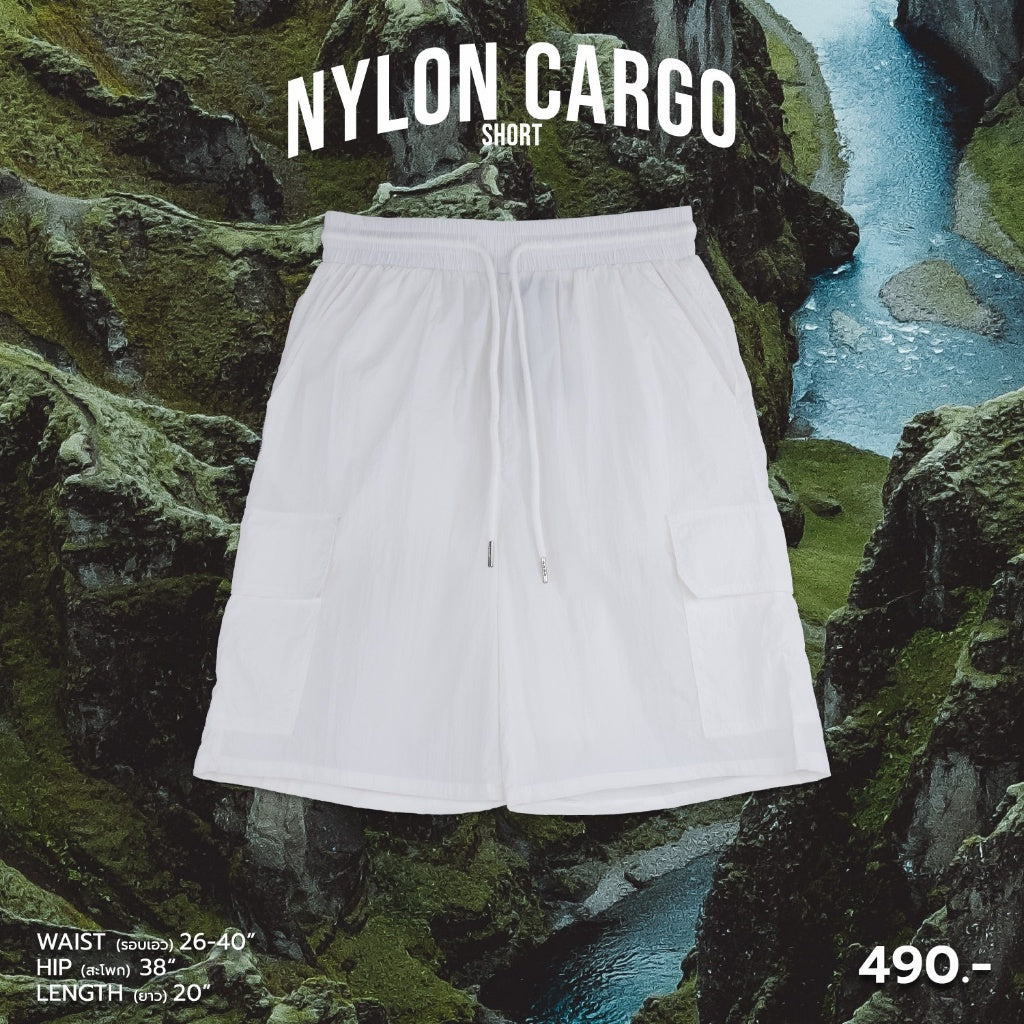 Urthe - กางเกงคาร์โก้ ขาสั้น ผ้าร่ม รุ่น NYLON CARGO SHORT