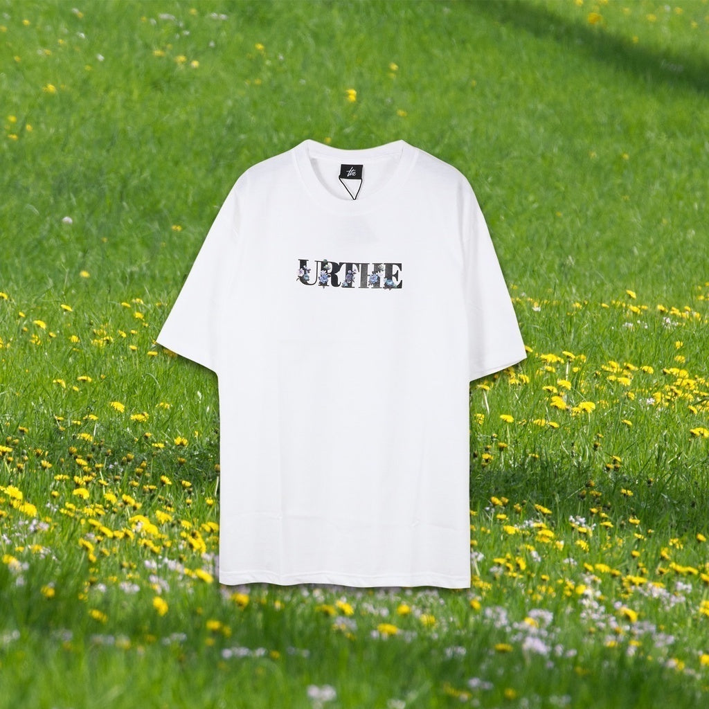 URTHE - เสื้อยืด สกรีนลาย รุ่น FLOWER BOX LOGO