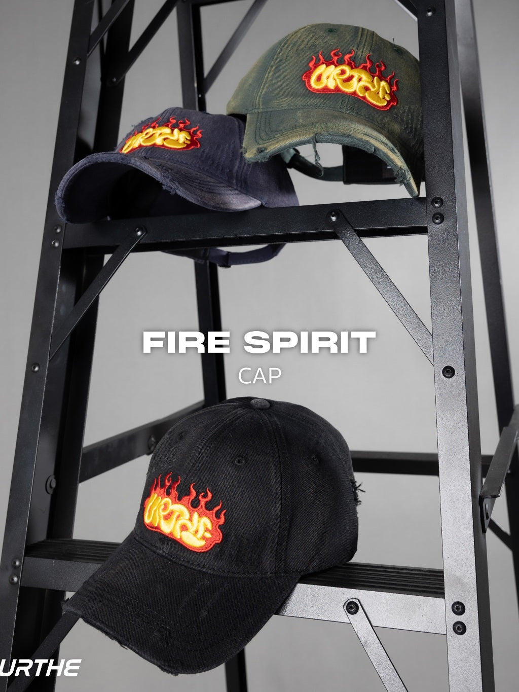 URTHE - หมวกแก๊ป ปักลาย รุ่น FIRE SPIRIT CAP