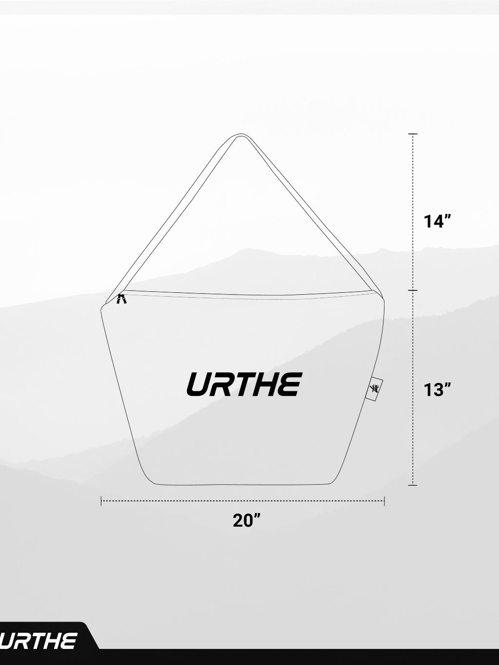 URTHE - กระเป๋า สะพายข้าง ผ้าไนลอน รุ่น 3D NYLON CROSSBODY