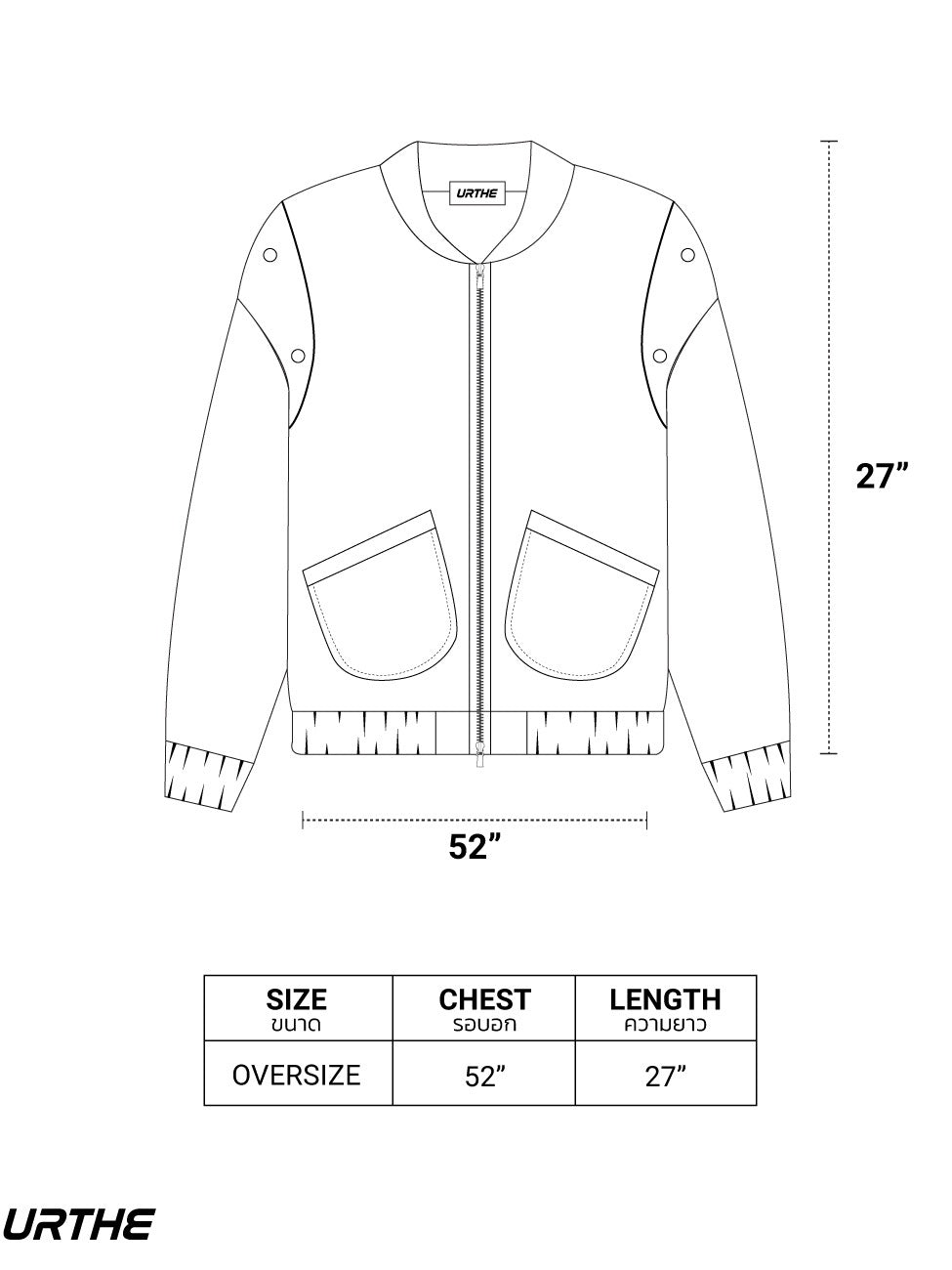 URTHE - เสื้อแจ็คเก็ตยีนส์ แขนยาว ผ้าฟอก รุ่น DENIM JK 2.0