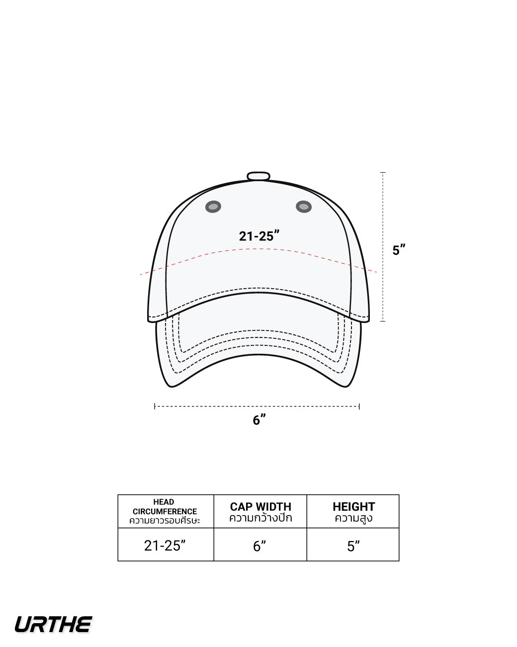 URTHE - หมวกเเก็ป ปักลาย รุ่น ACID CAP 2.0