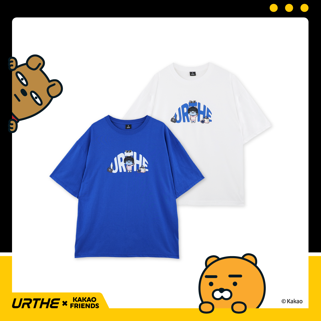 URTHE - เสื้อยืด แขนสั้น Oversize สกรีนลาย รุ่น NEO TS Col. URTHE x KAKAO FRIENDS