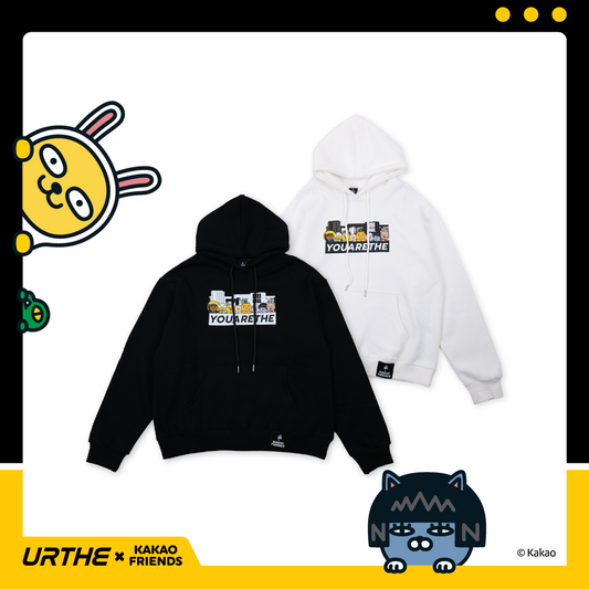 URTHE - เสื้อฮู้ด แขนยาว Oversize สกรีนลาย รุ่น HOODIE KAKAOCITY Col. URTHE x KAKAO FRIENDS