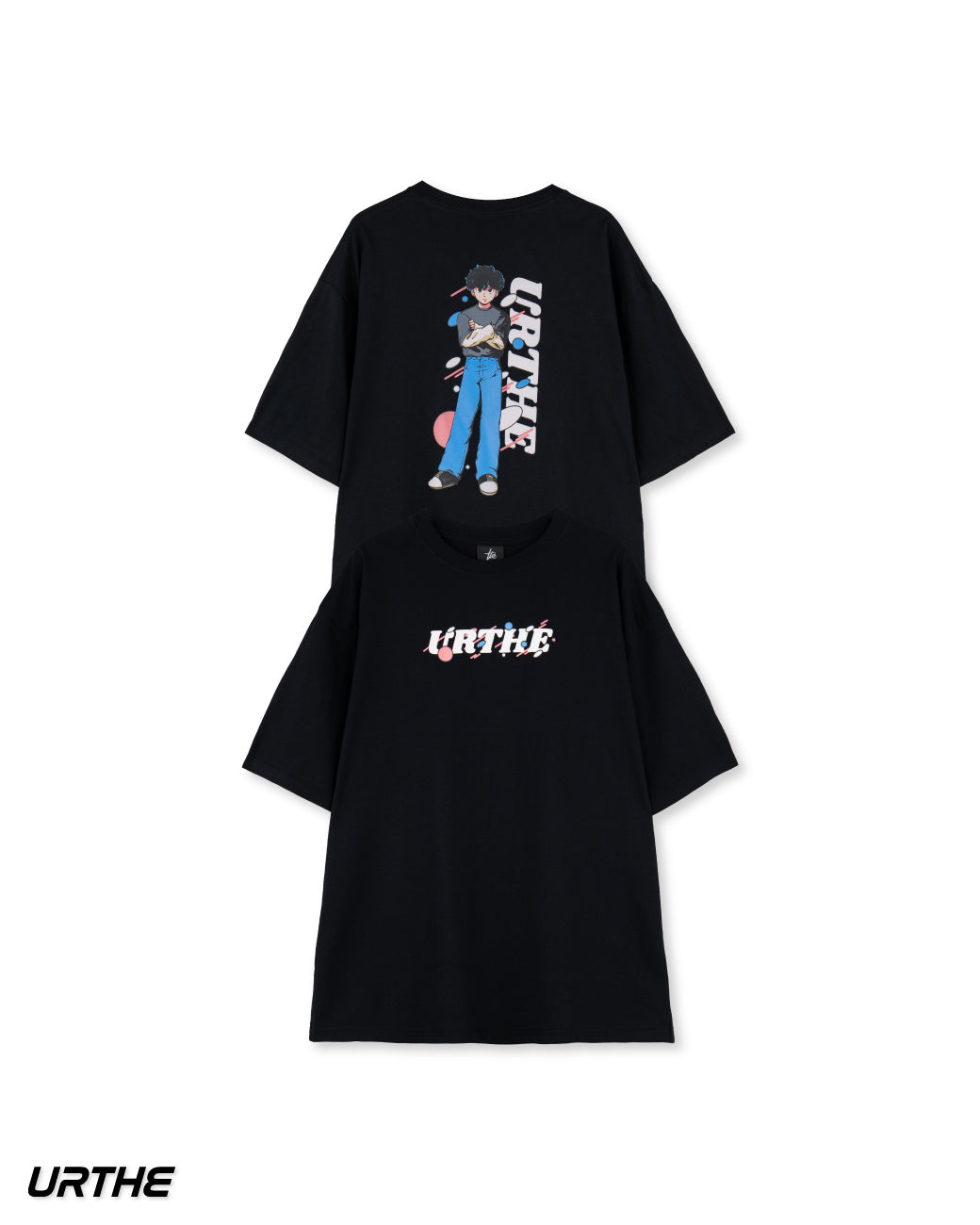 URTHE - เสื้อยืด เเขนสั้น สกรีนลาย รุ่น BOY POP GIRL POP