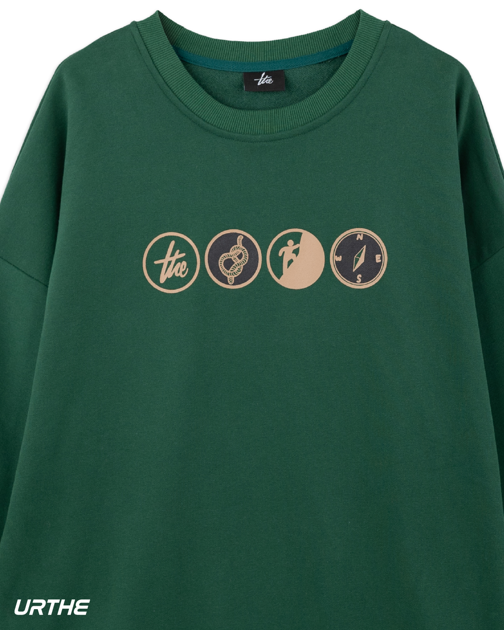 URTHE - เสื้อสเวตเตอร์ แขนยาว สกรีนลาย รุ่น BOY SCOUT SWEATER