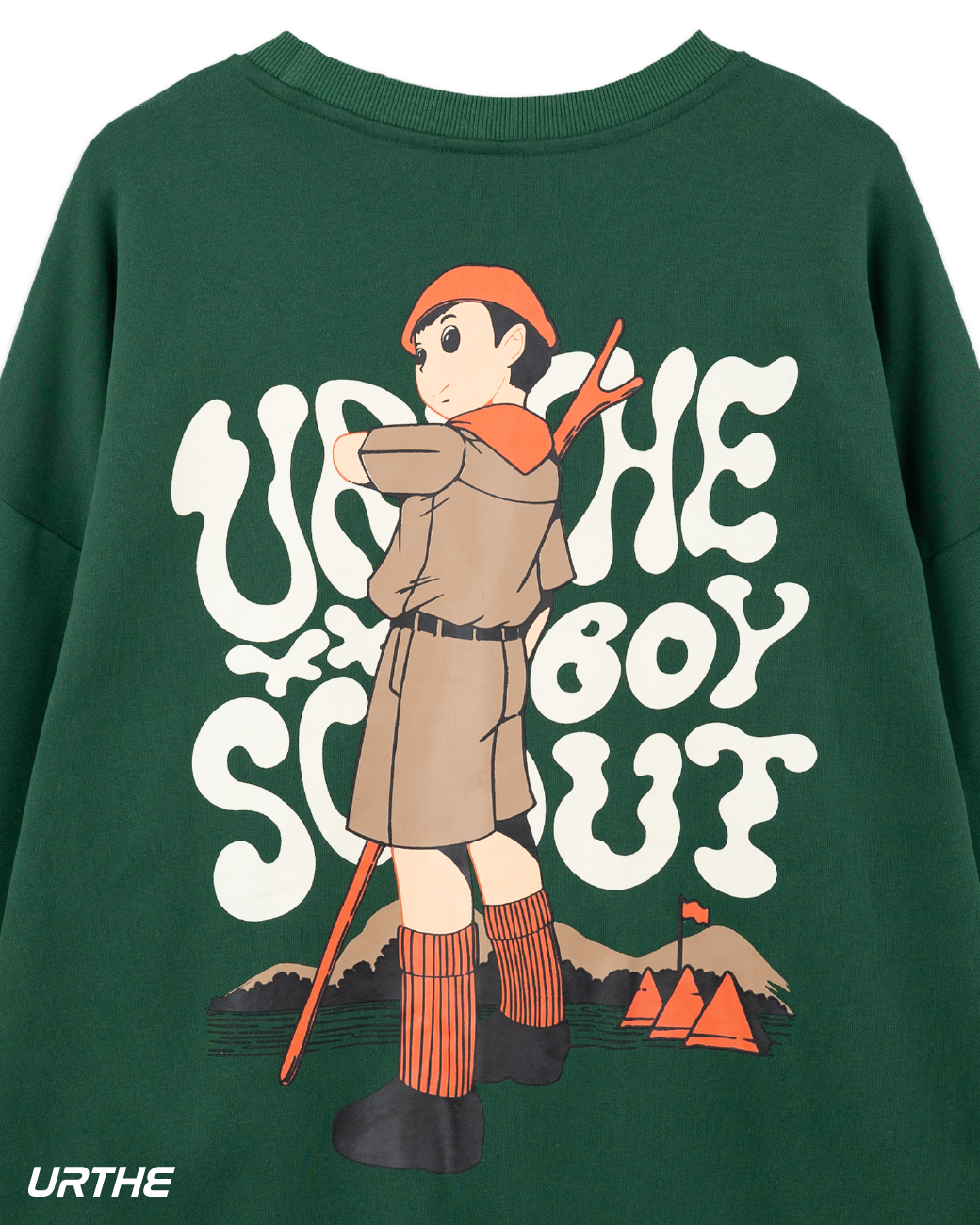 URTHE - เสื้อสเวตเตอร์ แขนยาว สกรีนลาย รุ่น BOY SCOUT SWEATER