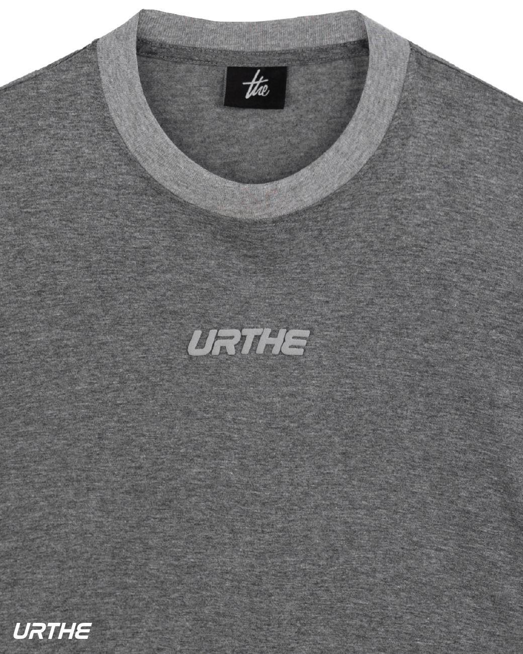 URTHE - เสื้อยืด แขนสั้น สกรีนโลโก้ รุ่น DIFNECK 3D