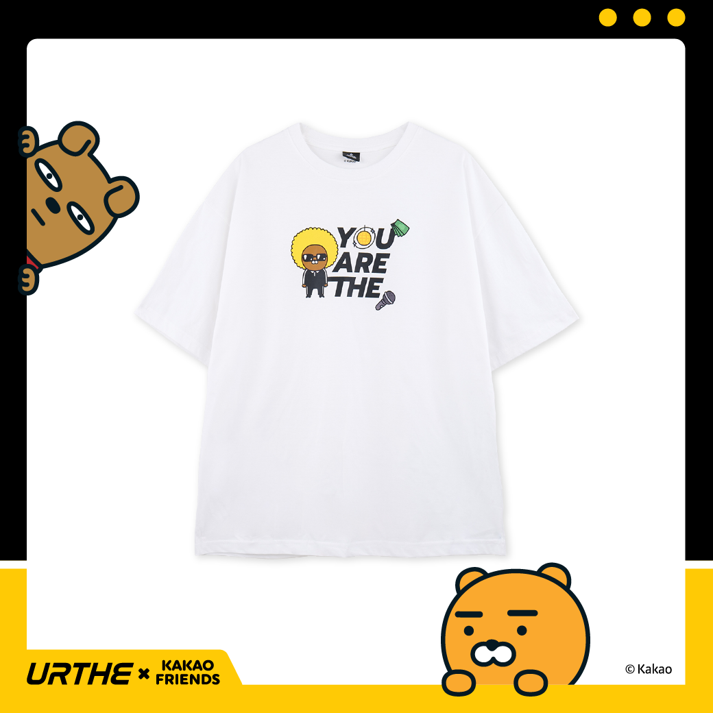 URTHE - เสื้อยืด แขนสั้น Oversize สกรีนลาย รุ่น JAYG TS Col. URTHE x KAKAO FRIENDS