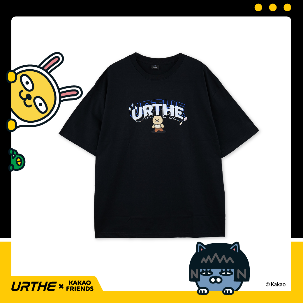 URTHE - เสื้อยืด แขนสั้น Oversize สกรีนลาย รุ่น CHUNSIK TS Col. URTHE x KAKAO FRIENDS