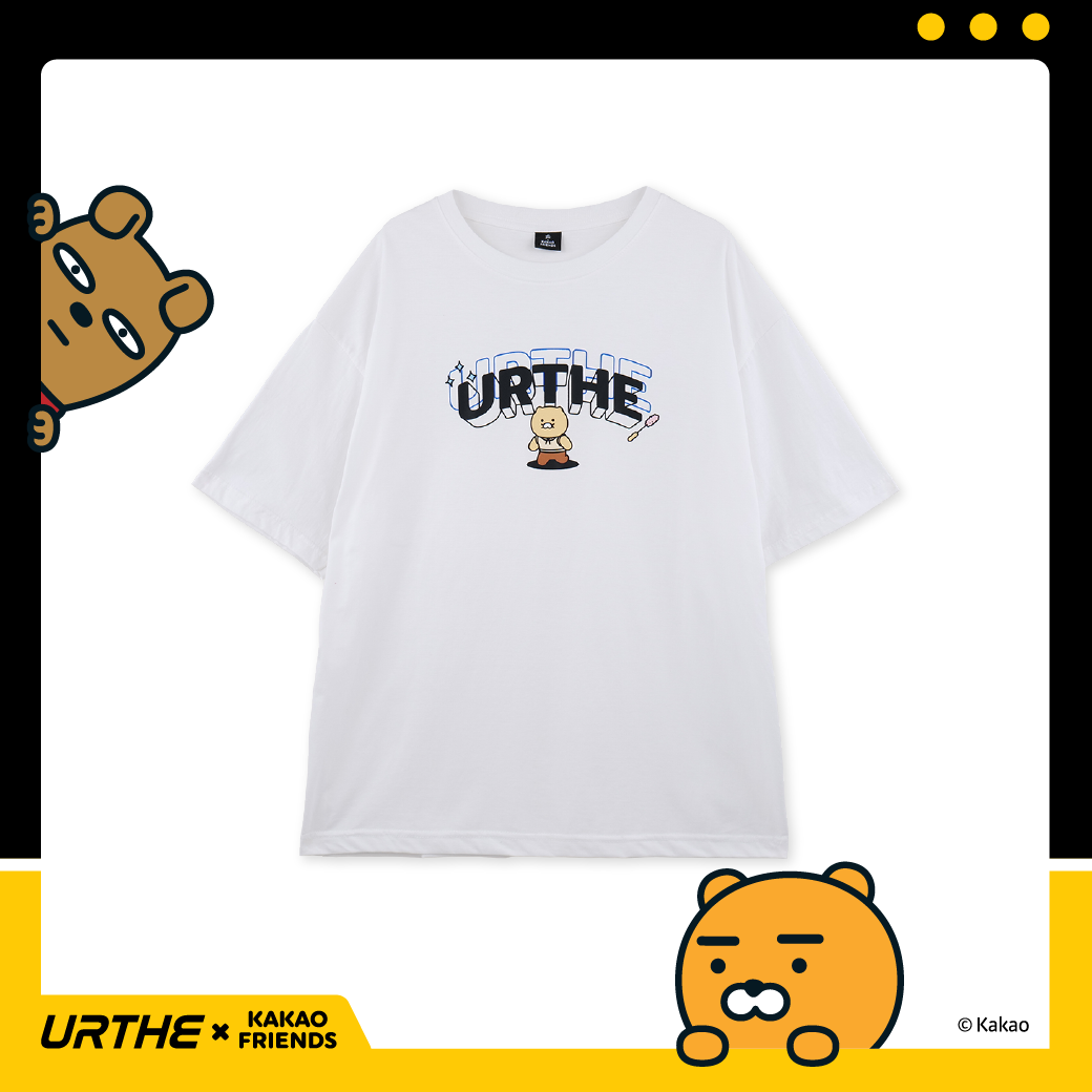 URTHE - เสื้อยืด แขนสั้น Oversize สกรีนลาย รุ่น CHUNSIK TS Col. URTHE x KAKAO FRIENDS