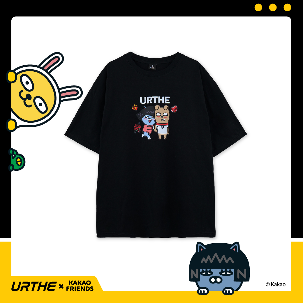 URTHE - เสื้อยืด แขนสั้น Oversize สกรีนลาย รุ่น FRODONEO TS Col. URTHE x KAKAO FRIENDS