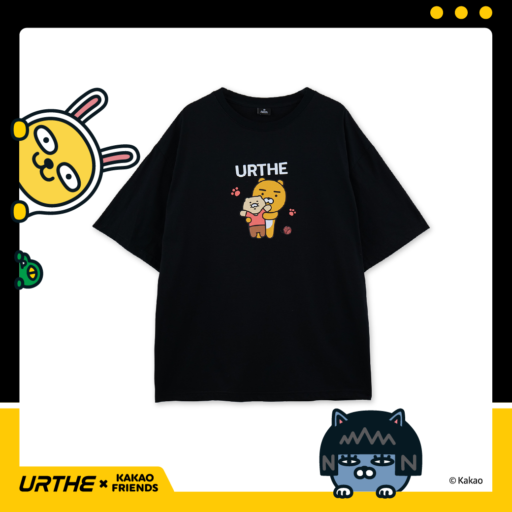 URTHE - เสื้อยืด แขนสั้น Oversize สกรีนลาย รุ่น RYANCHUNSIK TS Col. URTHE x KAKAO FRIENDS