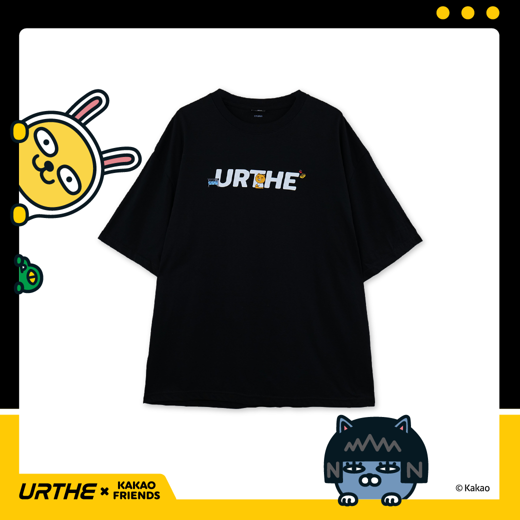 URTHE - เสื้อยืด แขนสั้น Oversize สกรีนลาย รุ่น RYAN TS Col. URTHE x KAKAO FRIENDS