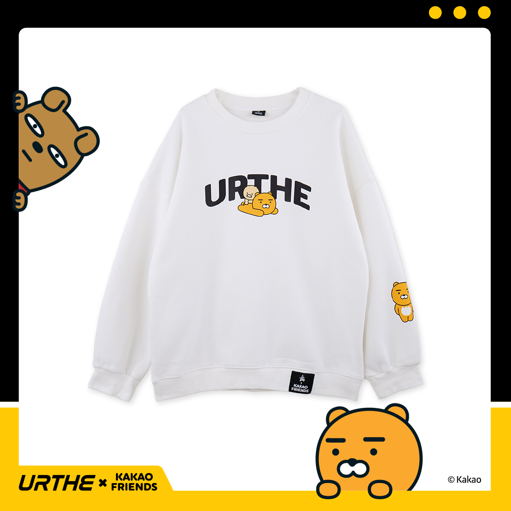 URTHE - เสื้อสเวตเตอร์ แขนยาว สกรีนลาย รุ่น SWEATER RYANCHUNSIK Col. URTHE x KAKAO FRIENDS