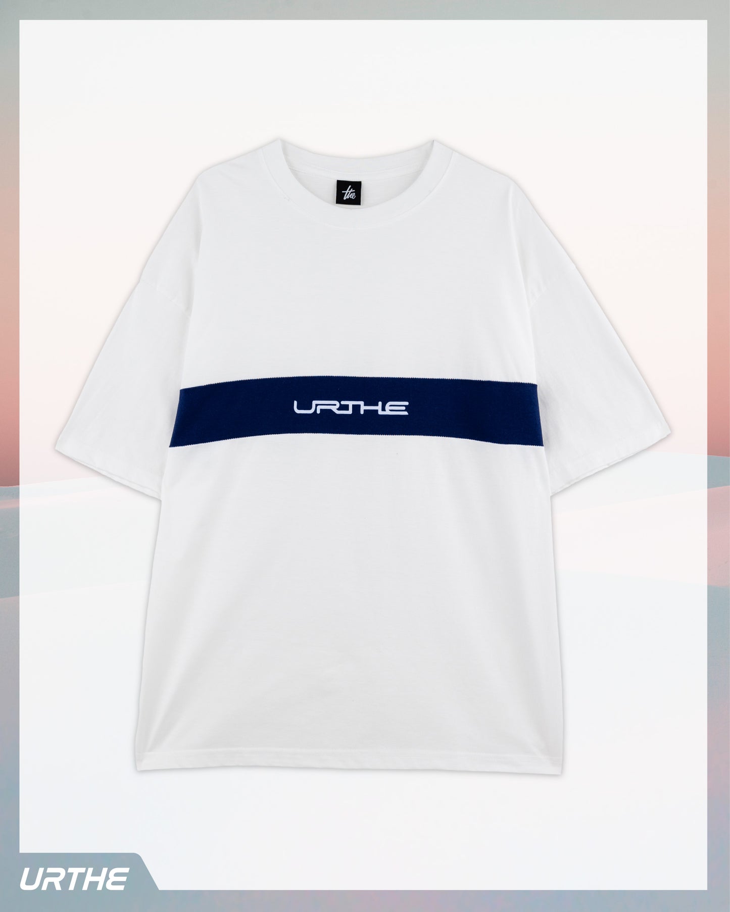 URTHE - เสื้อยืด แขนสั้น สกรีนลาย รุ่น MINI CUT OFF T-SHIRT