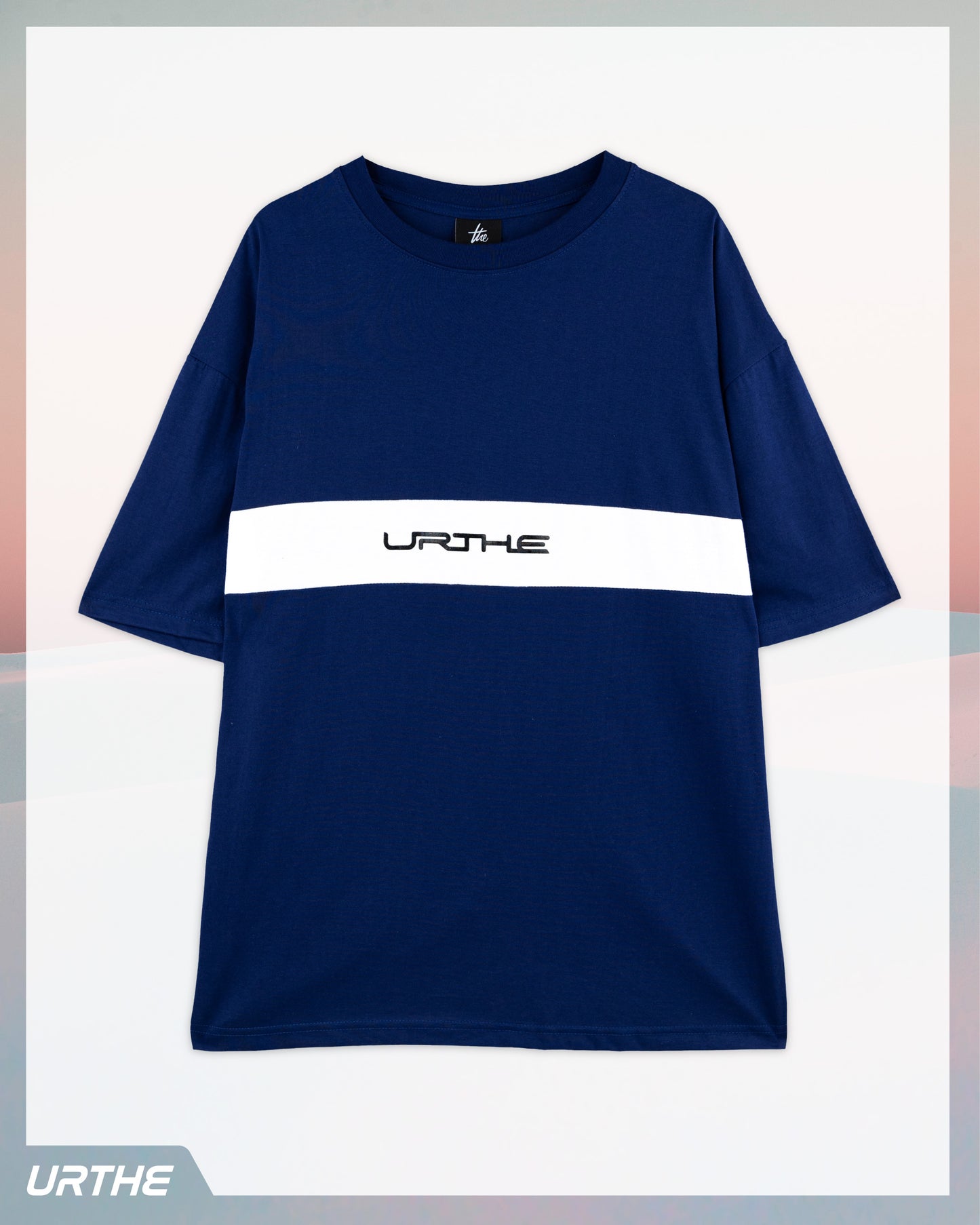 URTHE - เสื้อยืด แขนสั้น สกรีนลาย รุ่น MINI CUT OFF T-SHIRT