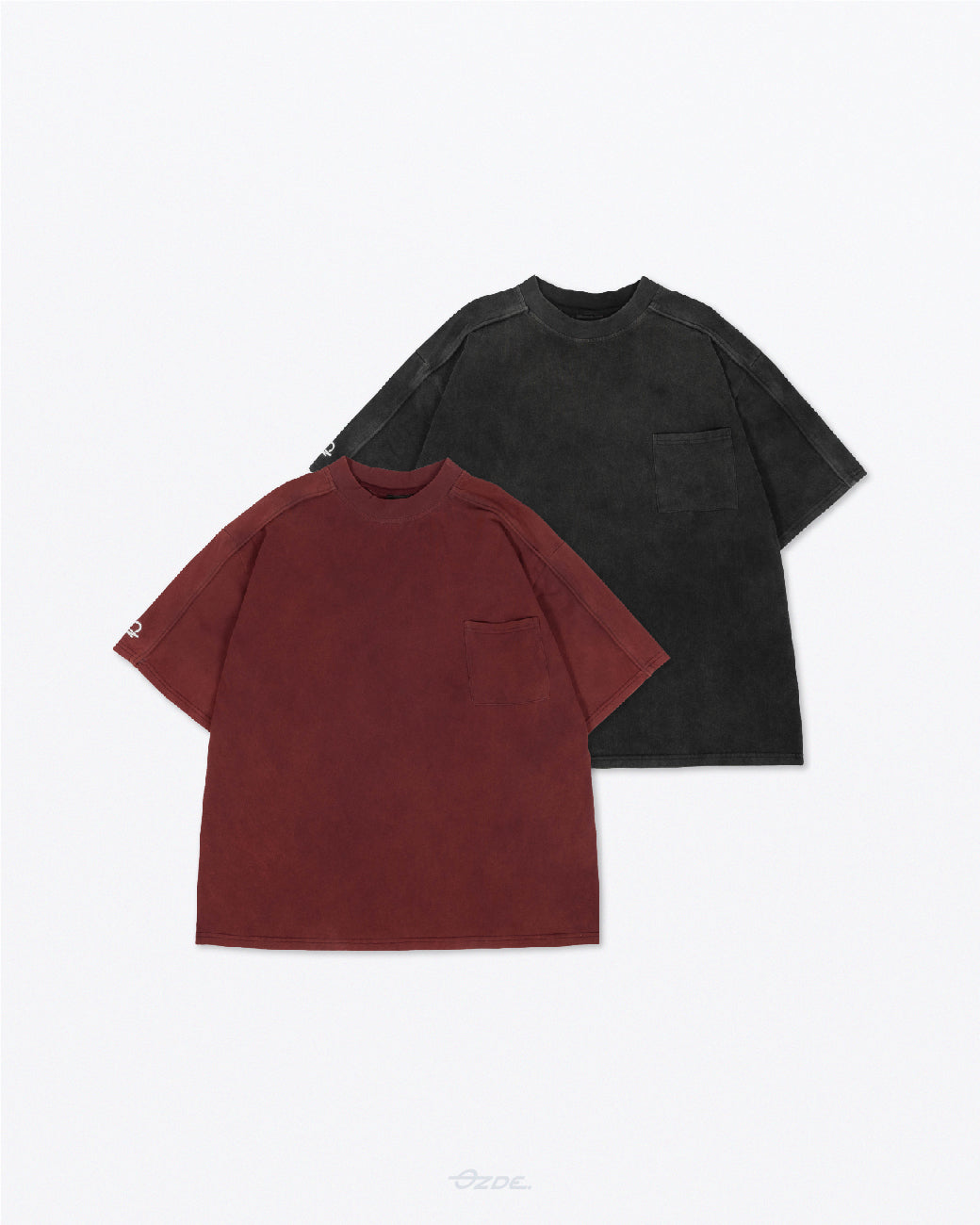 OZDE. - เสื้อยืด เเขนสั้น ผ้าฟอก Oversized รุ่น OZDE POCKET TEE