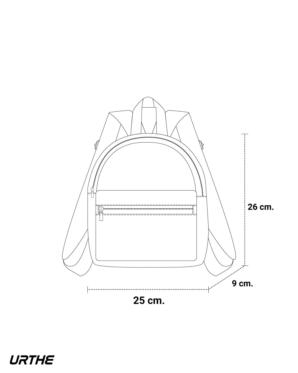 URTHE - กระเป๋าเป้ รุ่น PU MINI BACKPACK 2.0