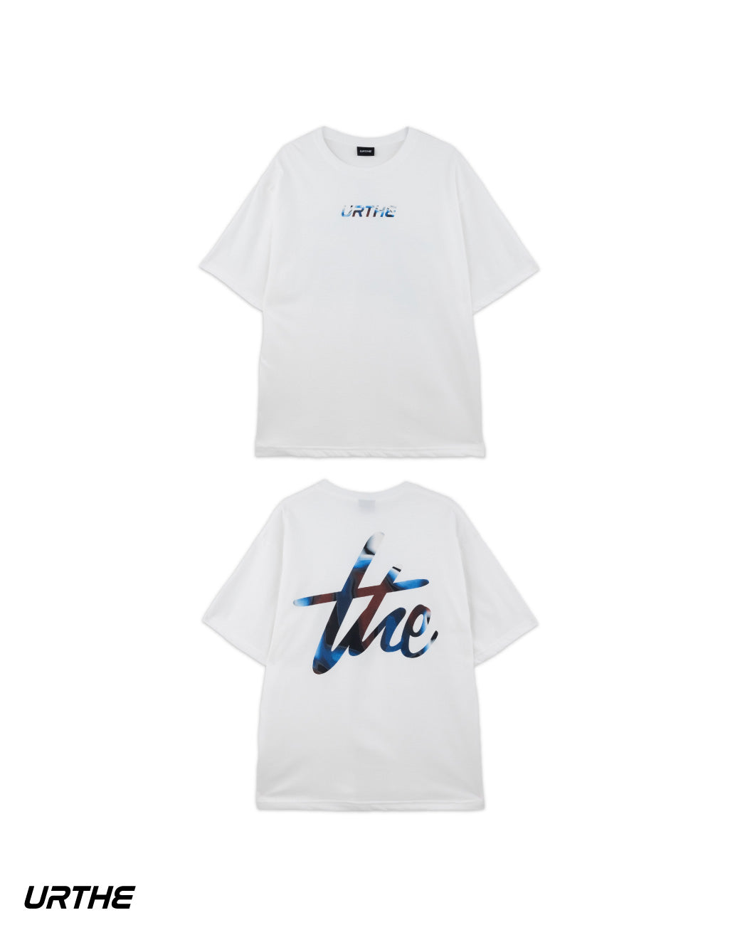 URTHE - เสื้อยืด เเขนสั้น พิมพ์ลาย รุ่น DFT BOX LOGO 2.0