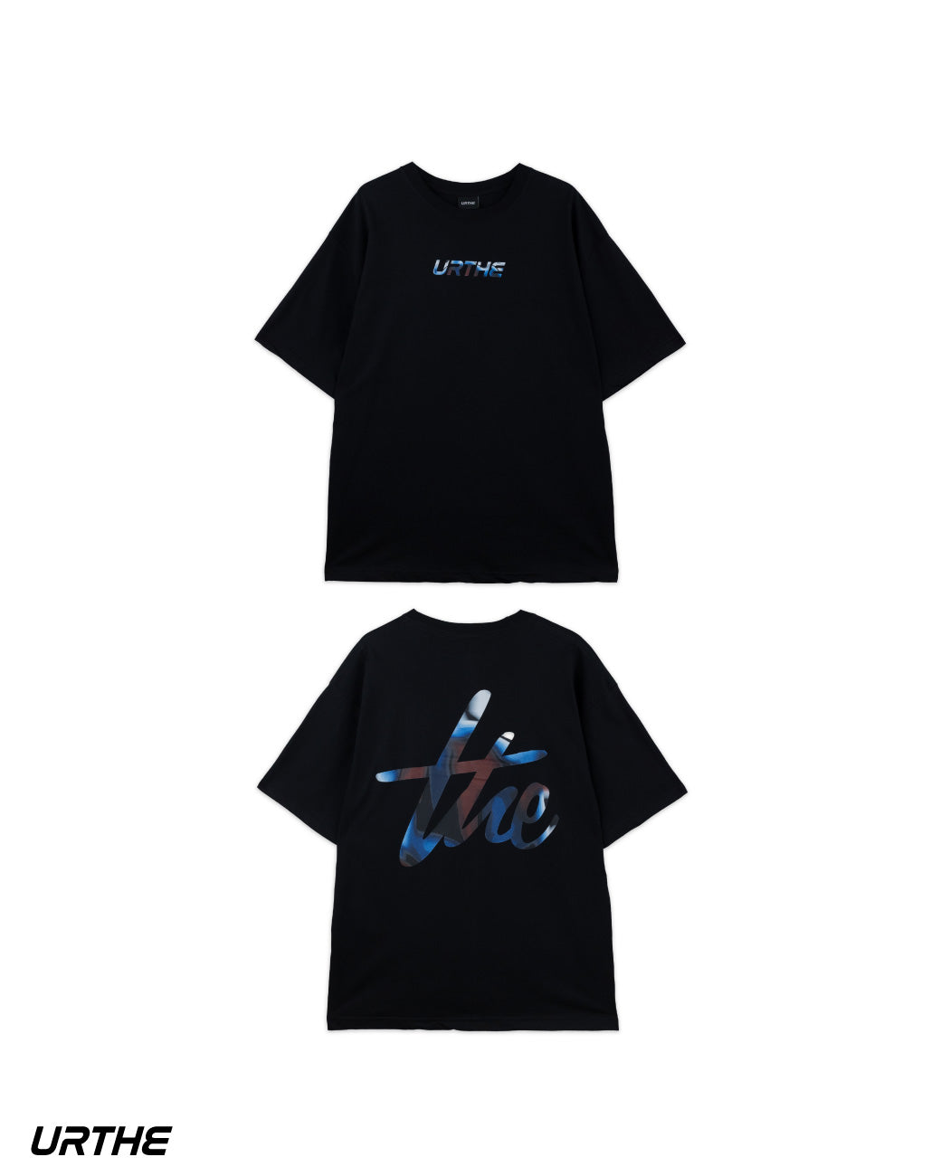 URTHE - เสื้อยืด เเขนสั้น พิมพ์ลาย รุ่น DFT BOX LOGO 2.0