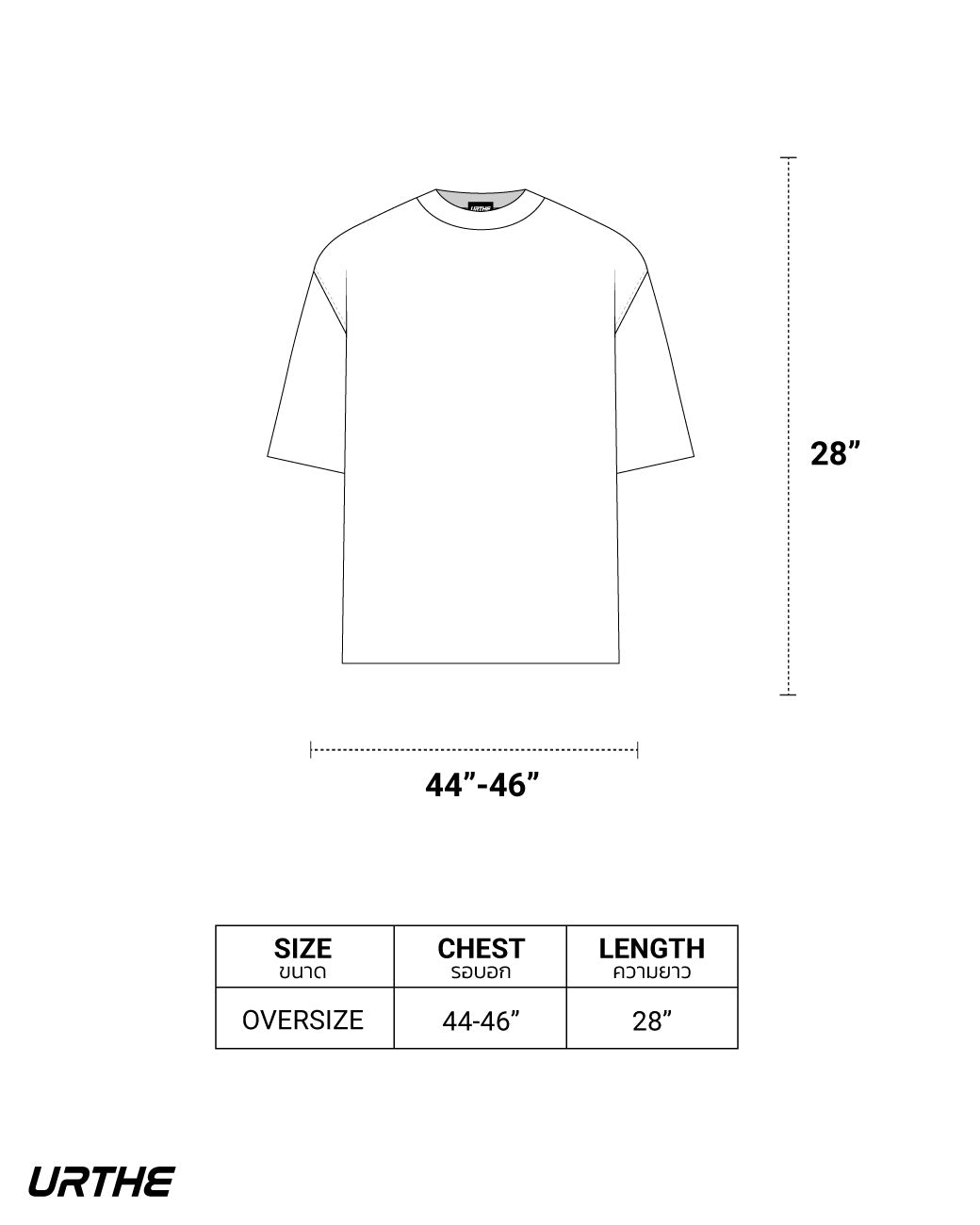 URTHE - เสื้อยืด ผ้าฟอก สกรีนลาย รุ่น SSLV SOFT ACID