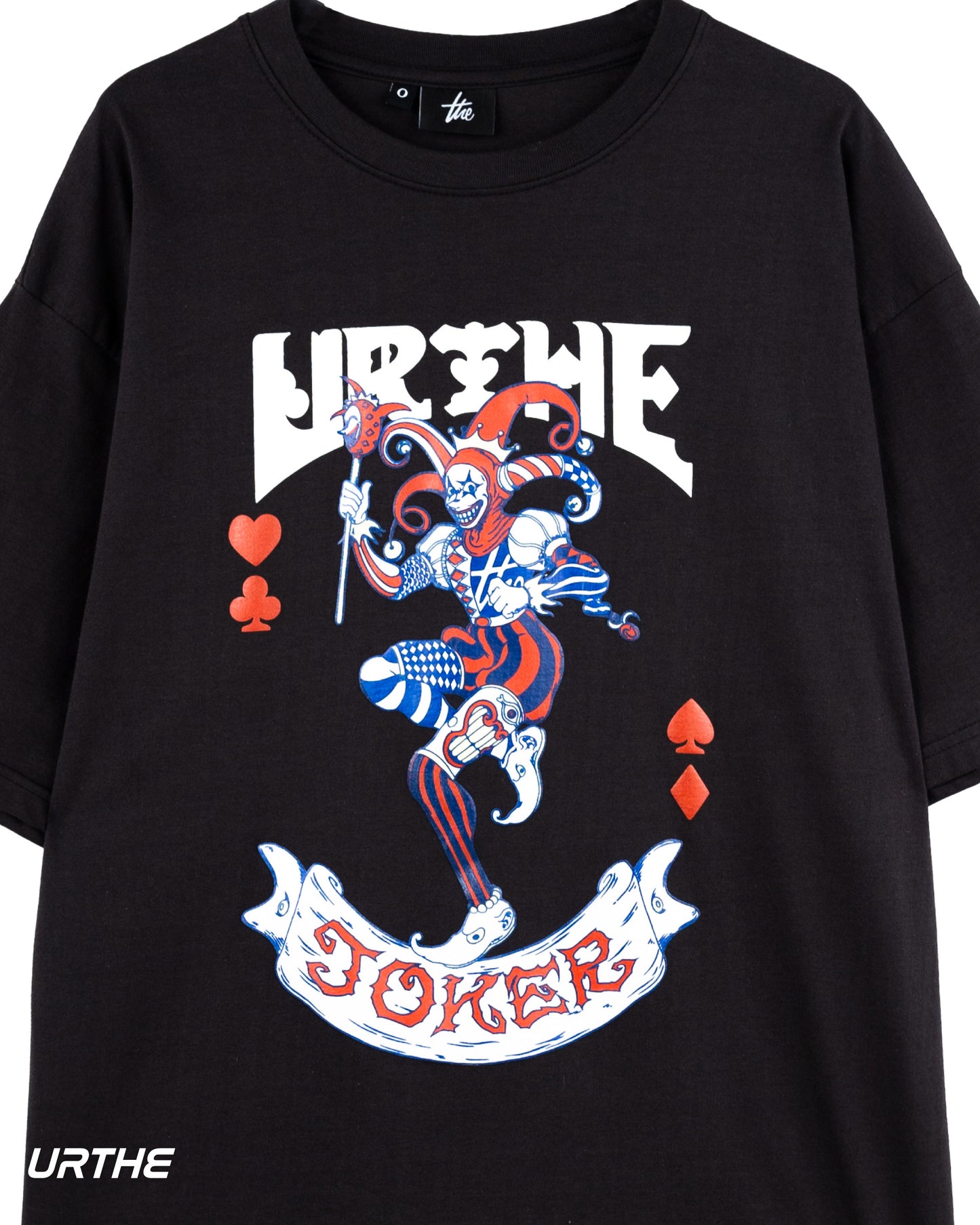 URTHE - เสื้อยืด แขนสั้น Oversize สกรีนลาย รุ่น THE JOKER