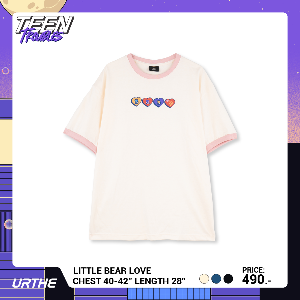 URTHE - เสื้อยืด แขนสั้น สกรีนลาย รุ่น LITTLE BEAR LOVE Col. TEEN TROUBLES