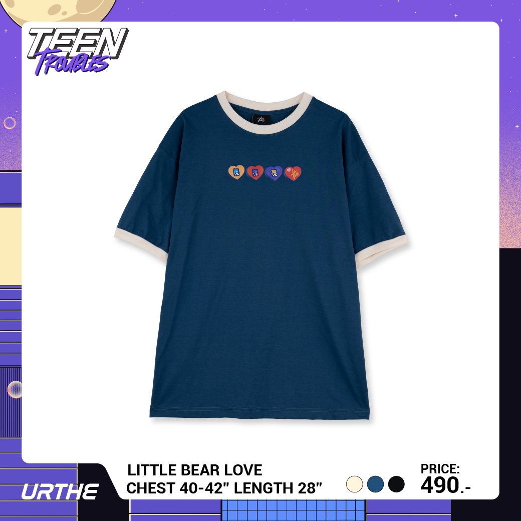 URTHE - เสื้อยืด แขนสั้น สกรีนลาย รุ่น LITTLE BEAR LOVE Col. TEEN TROUBLES