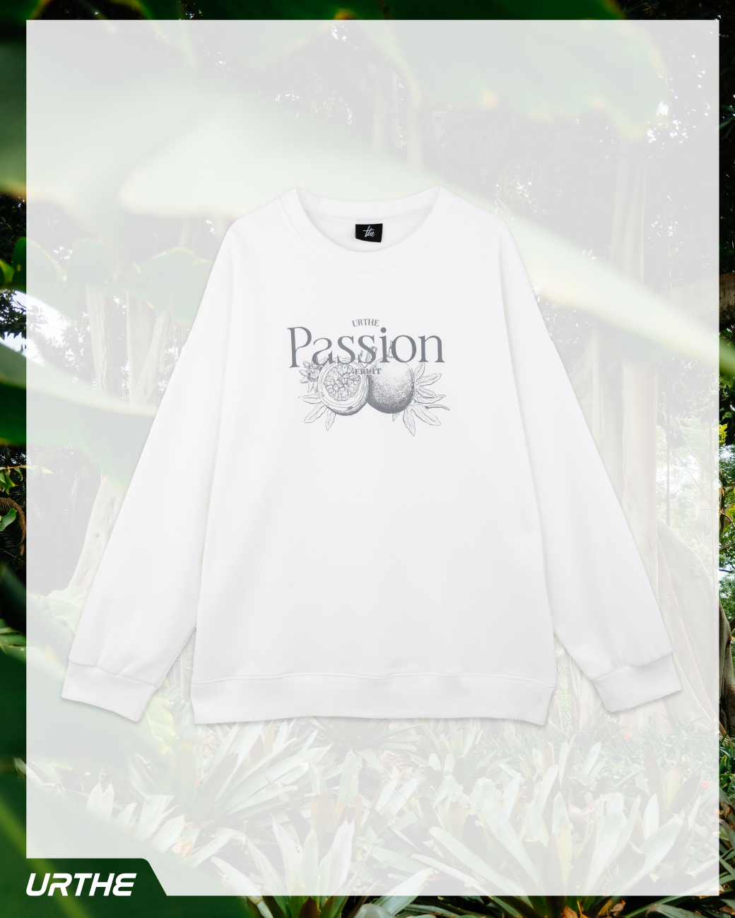 URTHE - เสื้อสเวตเตอร์ แขนยาว สกรีนลาย รุ่น THE PASSION FRUIT SWEATER