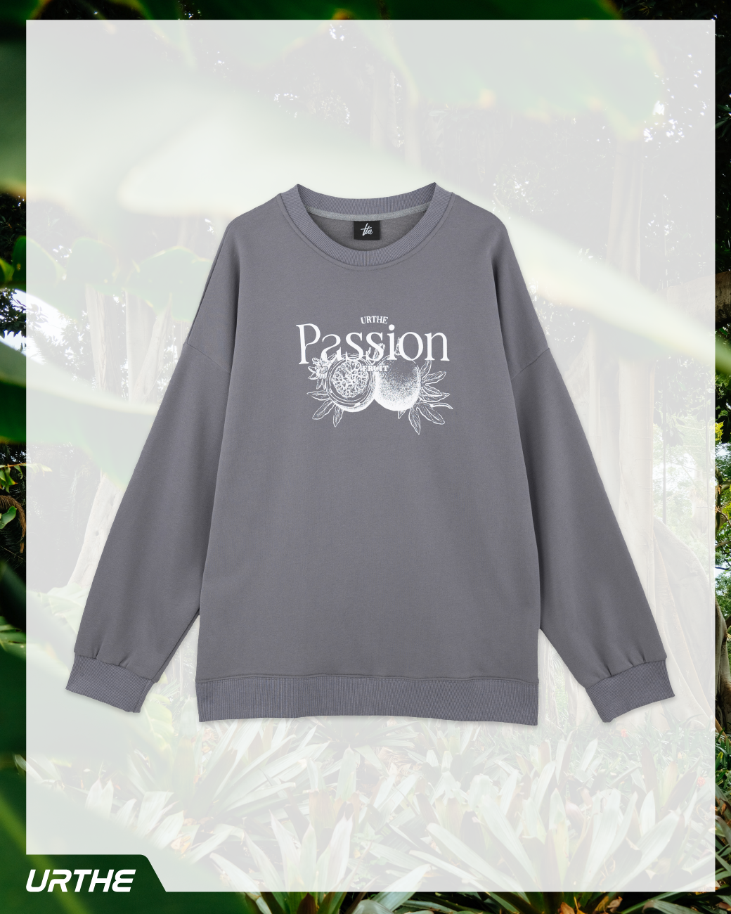 URTHE - เสื้อสเวตเตอร์ แขนยาว สกรีนลาย รุ่น THE PASSION FRUIT SWEATER