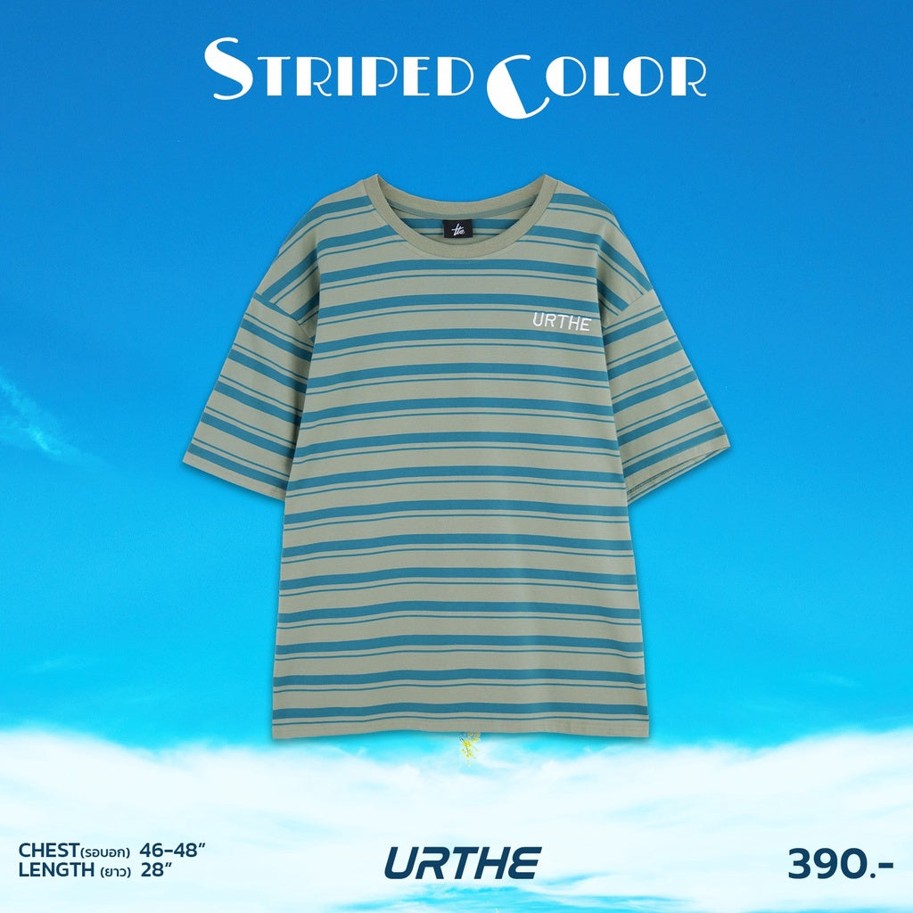 Urthe - เสื้อยืด ลายทาง รุ่น STRIPED COLOR SET 2