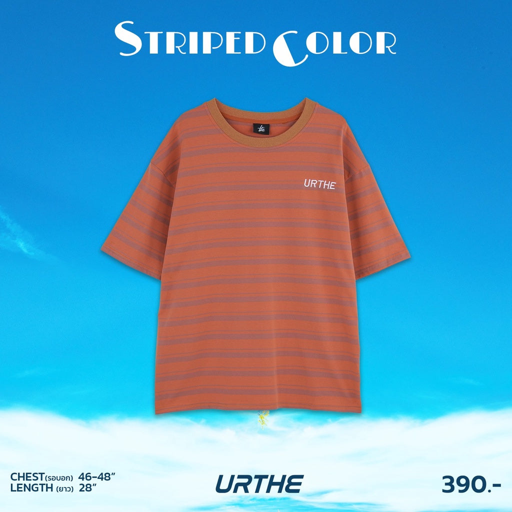 Urthe - เสื้อยืด ลายทาง รุ่น STRIPED COLOR SET 2