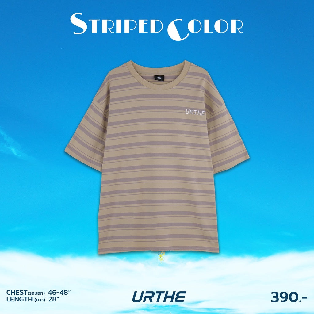 Urthe - เสื้อยืด ลายทาง รุ่น STRIPED COLOR SET 2