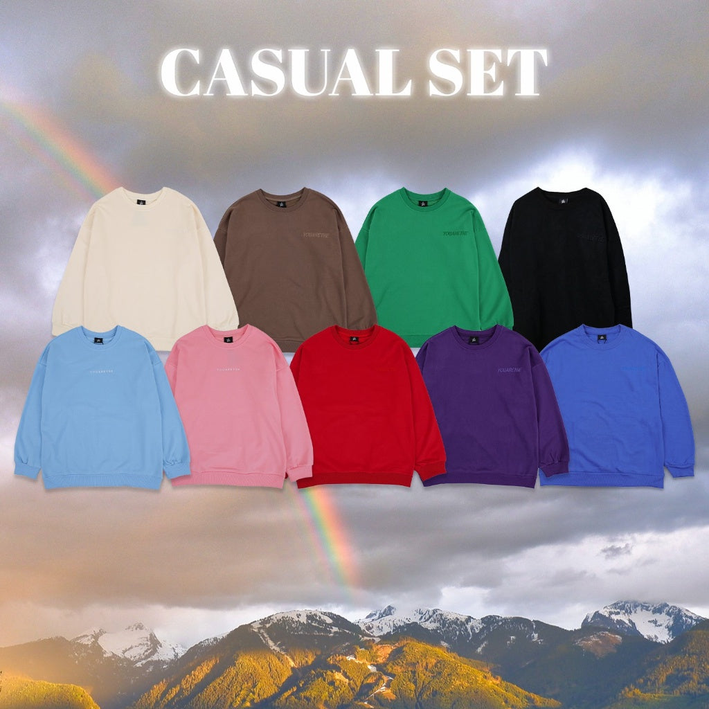 URTHE - เสื้อสเวอเตอร์ แขนยาว รุ่น YOU ARE THE CASUAL SWEATER