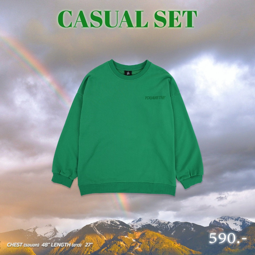 URTHE - เสื้อสเวอเตอร์ แขนยาว รุ่น YOU ARE THE CASUAL SWEATER