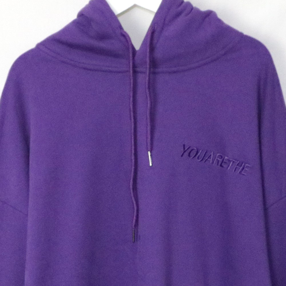 URTHE -  เสื้อฮู้ดดี้ แขนยาว กันหนาว สีม่วง รุ่น HOODIE SWEATER  PURPLE