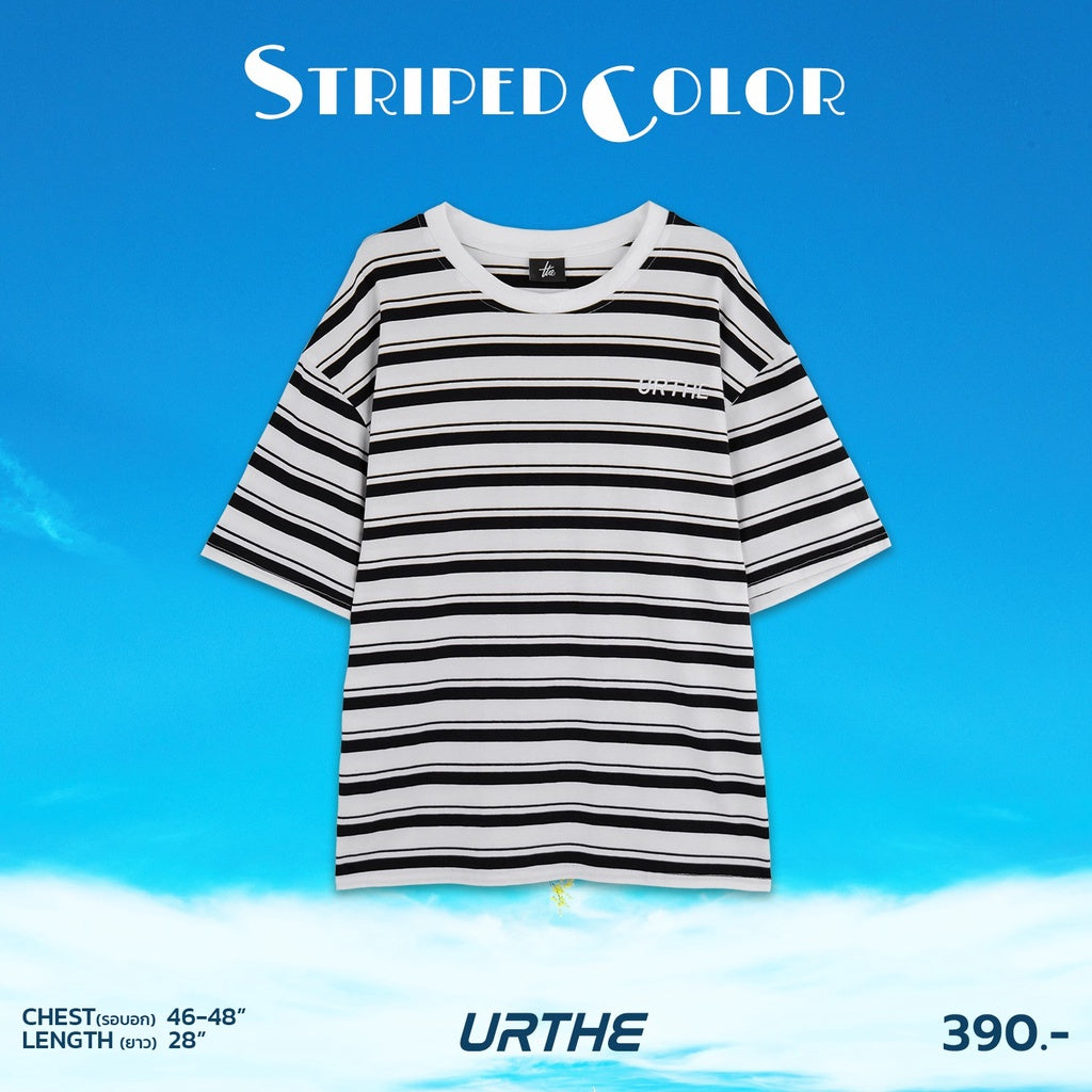 Urthe - เสื้อยืด ลายทาง รุ่น STRIPED COLOR SET 2