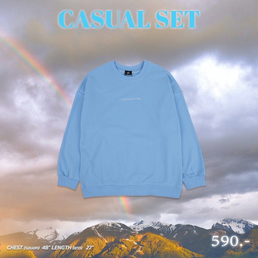 URTHE - เสื้อสเวอเตอร์ แขนยาว รุ่น YOU ARE THE CASUAL SWEATER