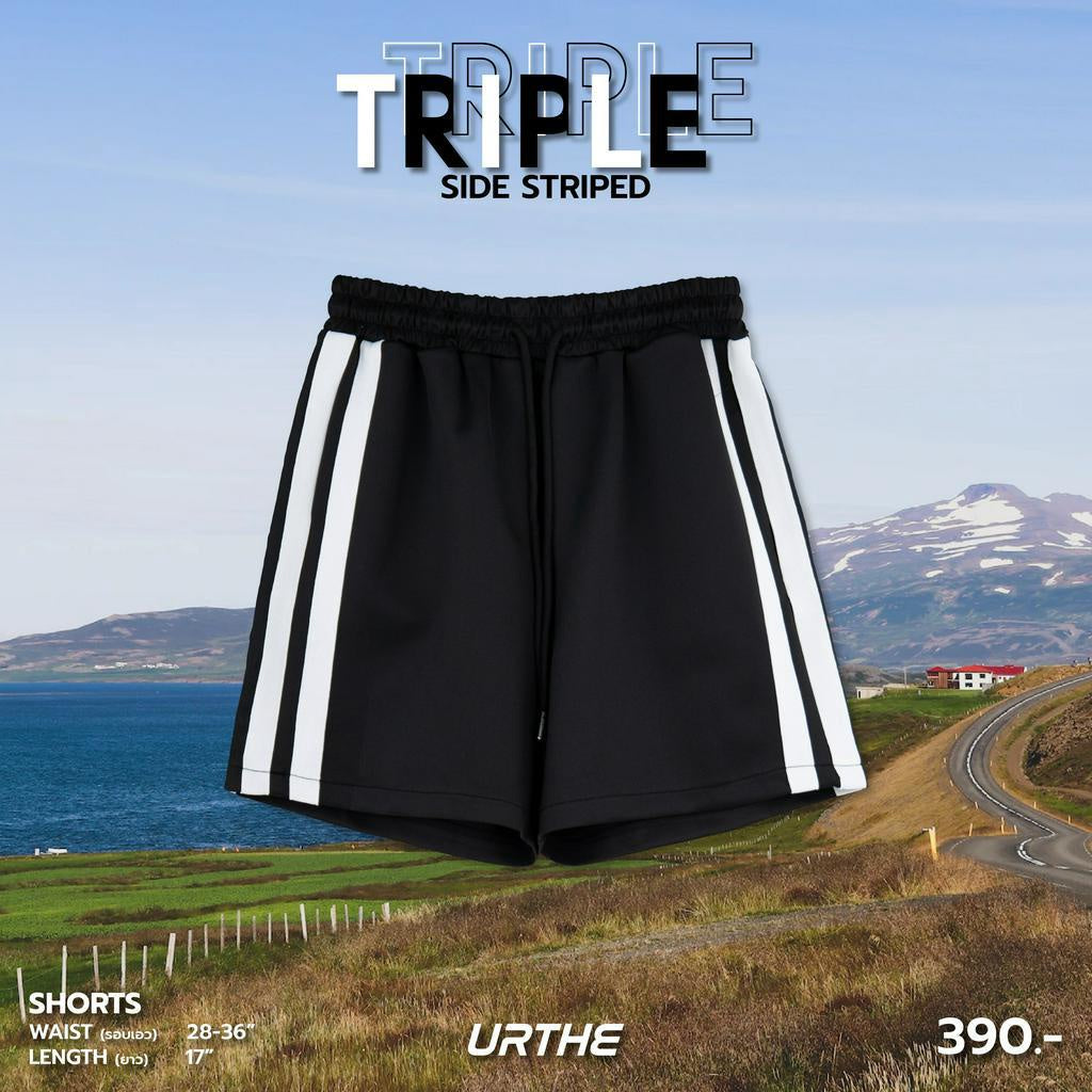 Urthe - กางเกงวอร์ม ขาสั้น ขายาว รุ่น TRIPLE STRIPED