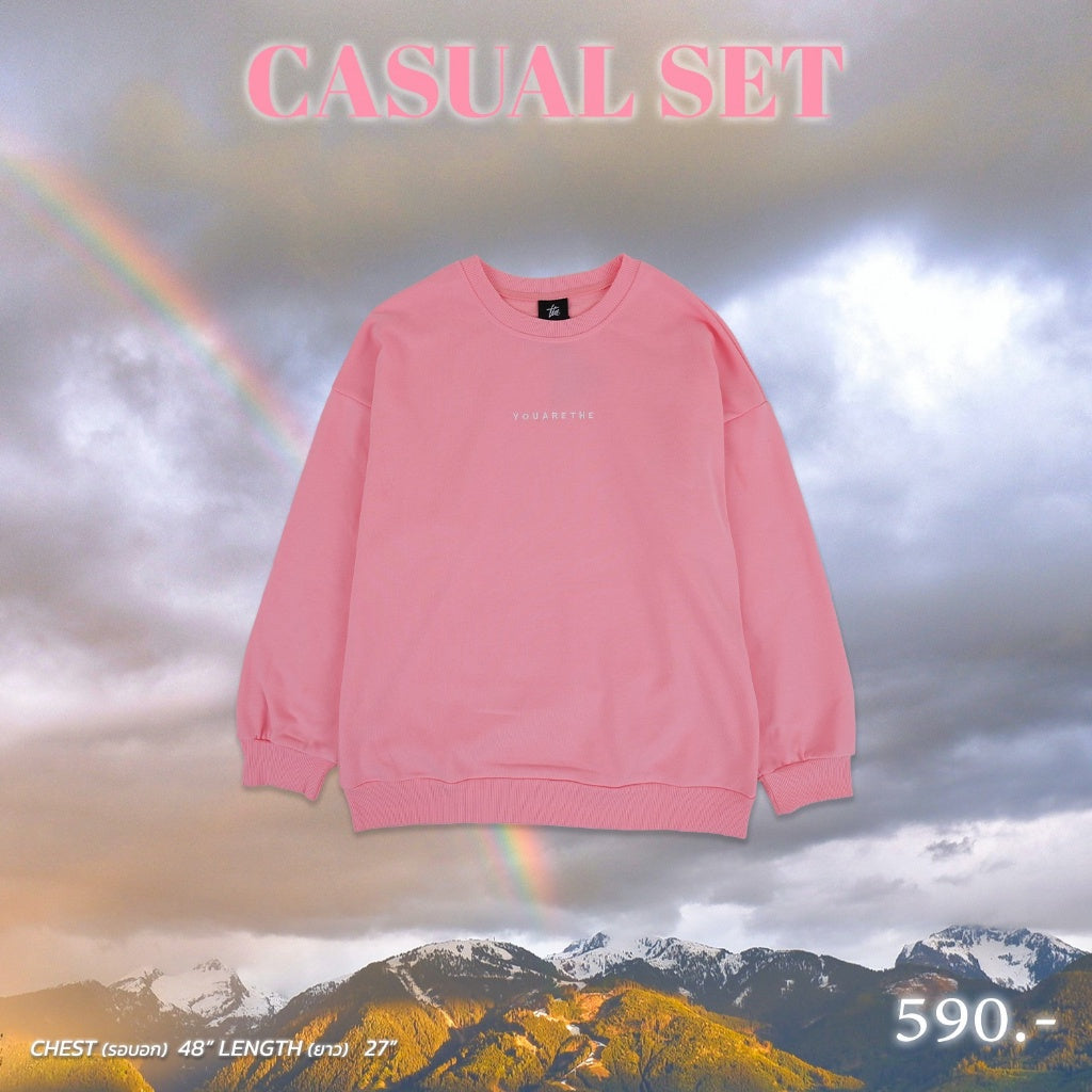 URTHE - เสื้อสเวอเตอร์ แขนยาว รุ่น YOU ARE THE CASUAL SWEATER