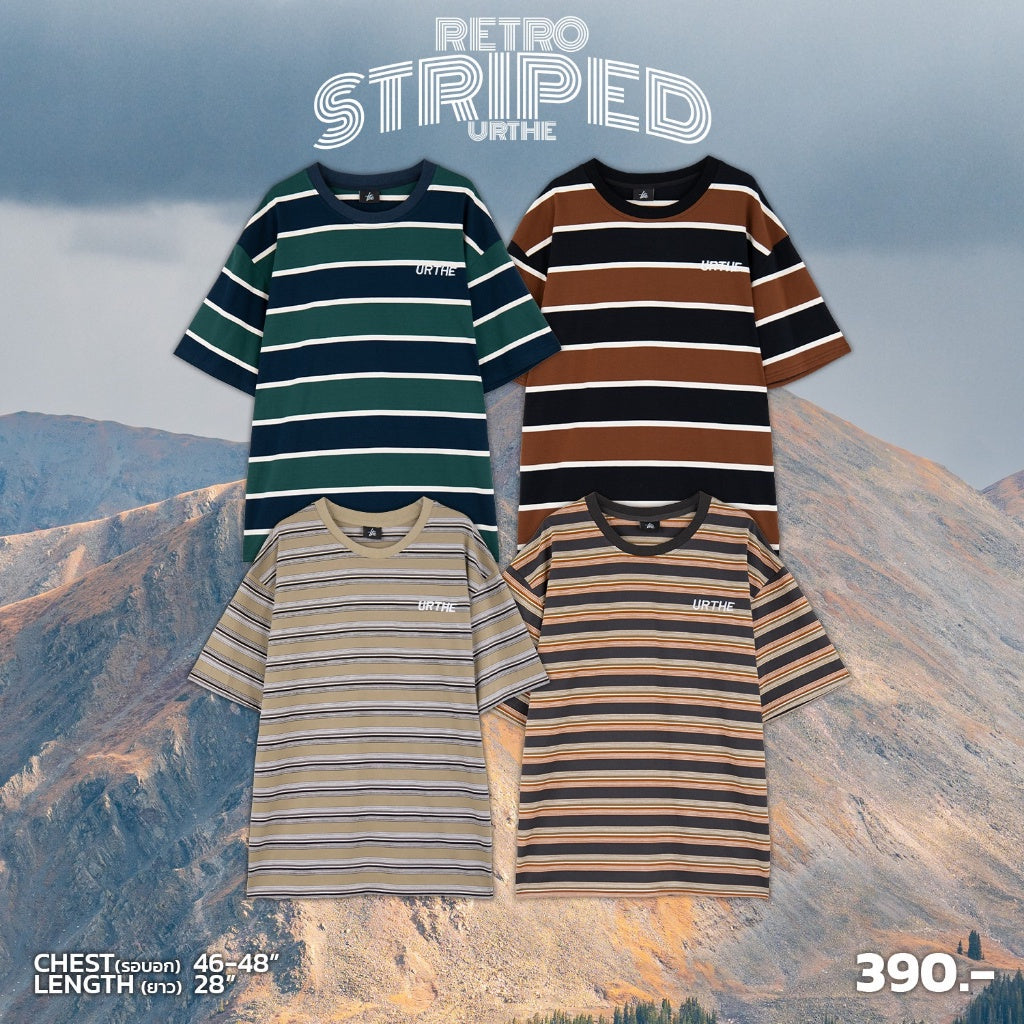 Urthe - เสื้อยืด ลายทาง รุ่น RETRO STRIPED URTHE