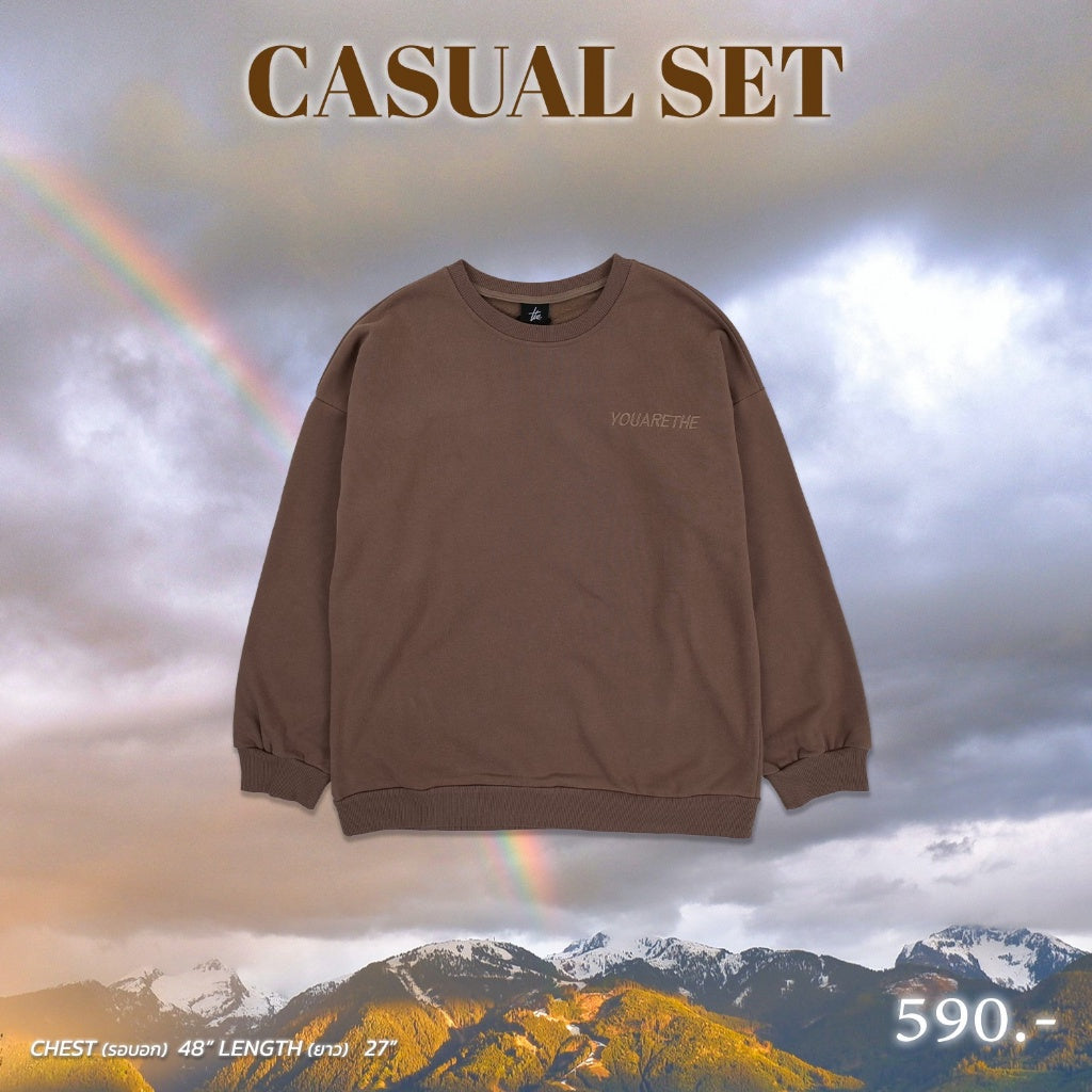 URTHE - เสื้อสเวอเตอร์ แขนยาว รุ่น YOU ARE THE CASUAL SWEATER