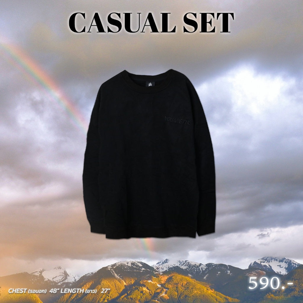 URTHE - เสื้อสเวอเตอร์ แขนยาว รุ่น YOU ARE THE CASUAL SWEATER