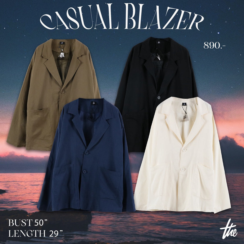 URTHE  - เสื้อสูท แจ็คเก็ต รุ่น  LSLV LINEN SUIT