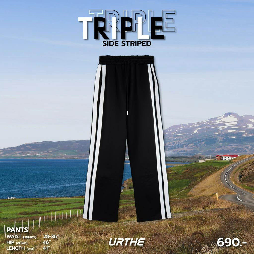 Urthe - กางเกงวอร์ม ขาสั้น ขายาว รุ่น TRIPLE STRIPED