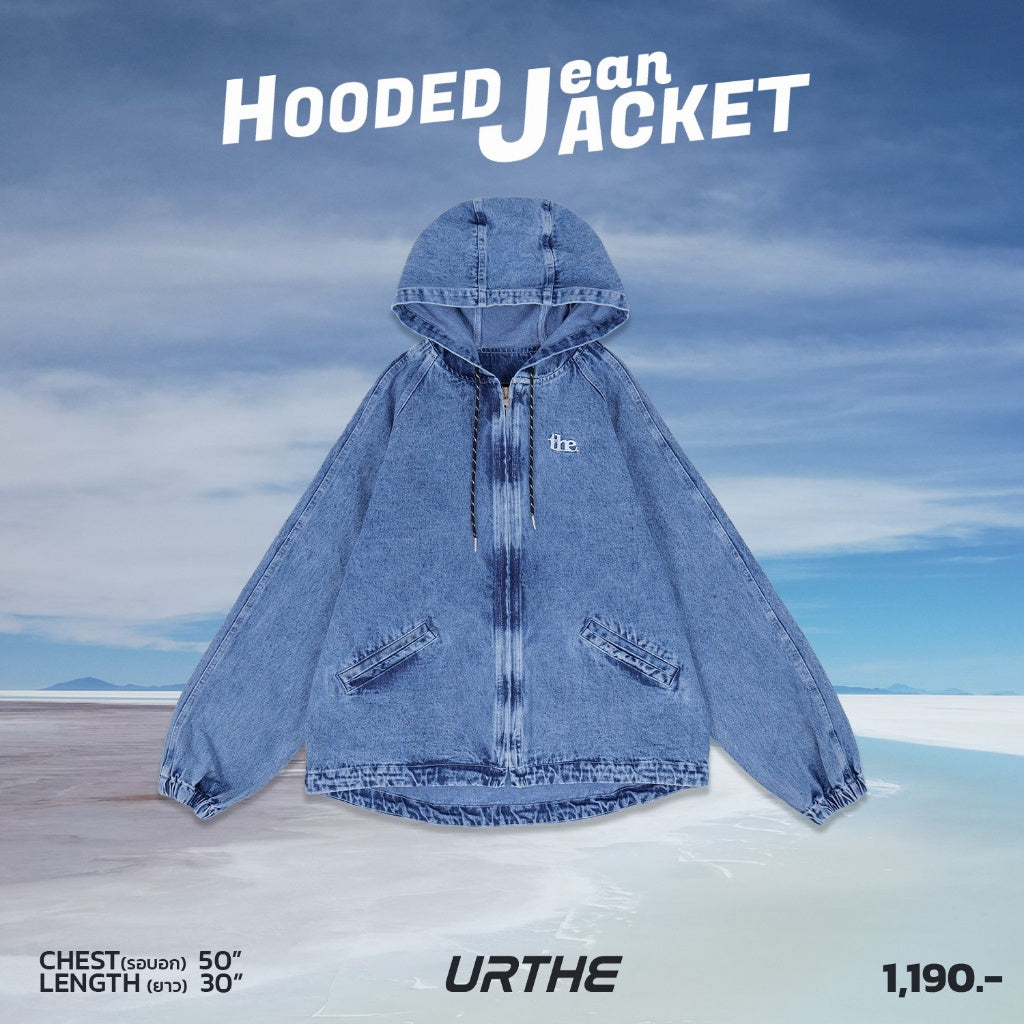 Urthe - เสื้อแขนยาวฮู้ดดี้ รุ่น HOODED JEAN JACKET