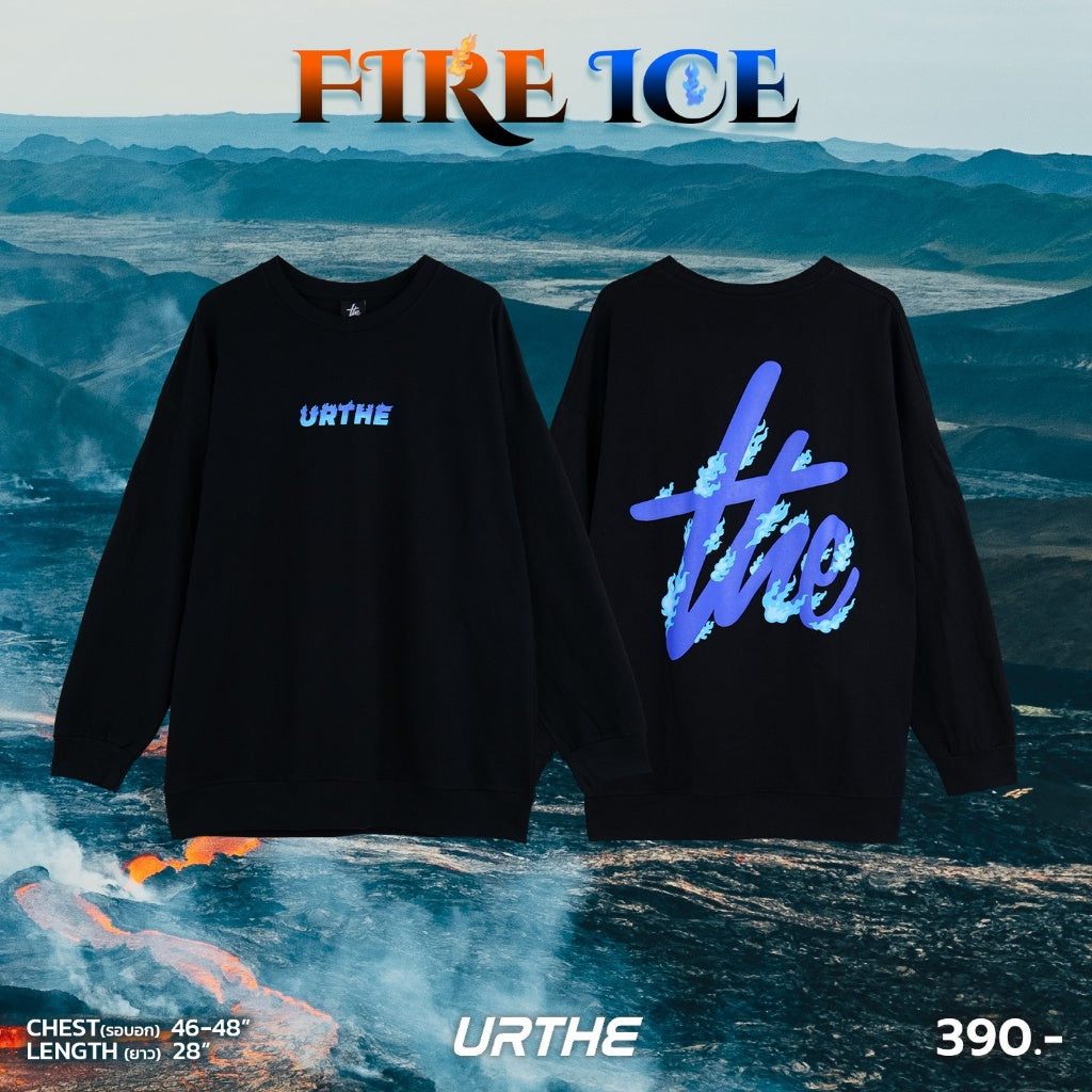 Urthe - เสื้อยืด แขนยาว รุ่น FIRE ICE