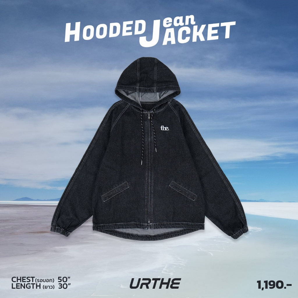 Urthe - เสื้อแขนยาวฮู้ดดี้ รุ่น HOODED JEAN JACKET