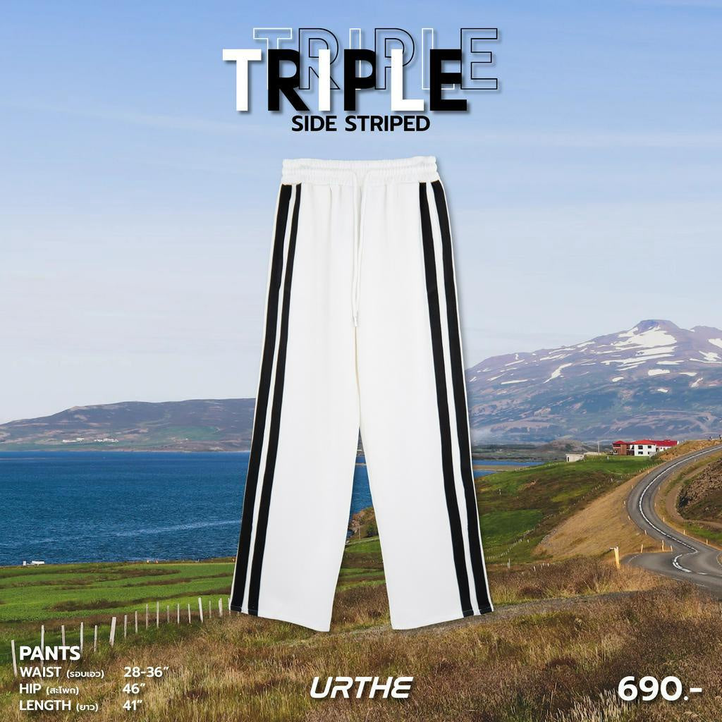 Urthe - กางเกงวอร์ม ขาสั้น ขายาว รุ่น TRIPLE STRIPED